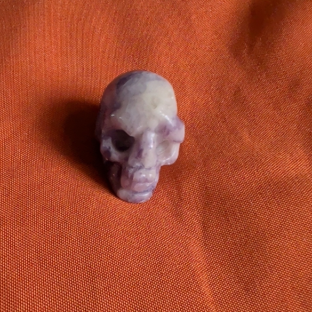 Polished Amethyst Crystal Skull Accent - Home Accents Decor 12g